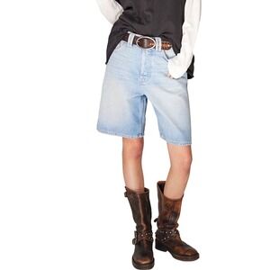Free People We The Free Montana Denim Shorts 30 Cowgirl Blues NWT